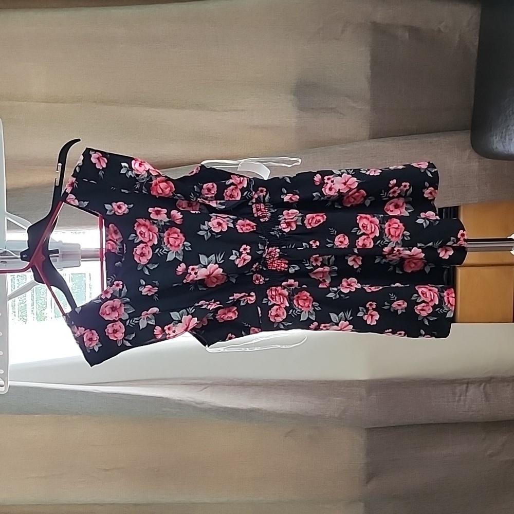 Bongo Black Floral Romper XL
